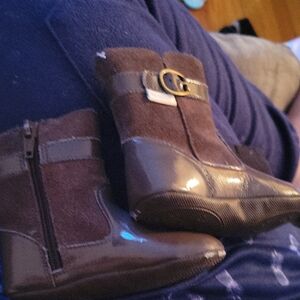 Robeez Brown Boots with Gold Accent